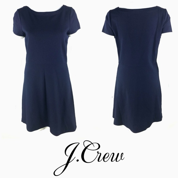 J. Crew Dresses & Skirts - *LOWEST* J Crew Tipped Ponte Navy Dress Sz 6